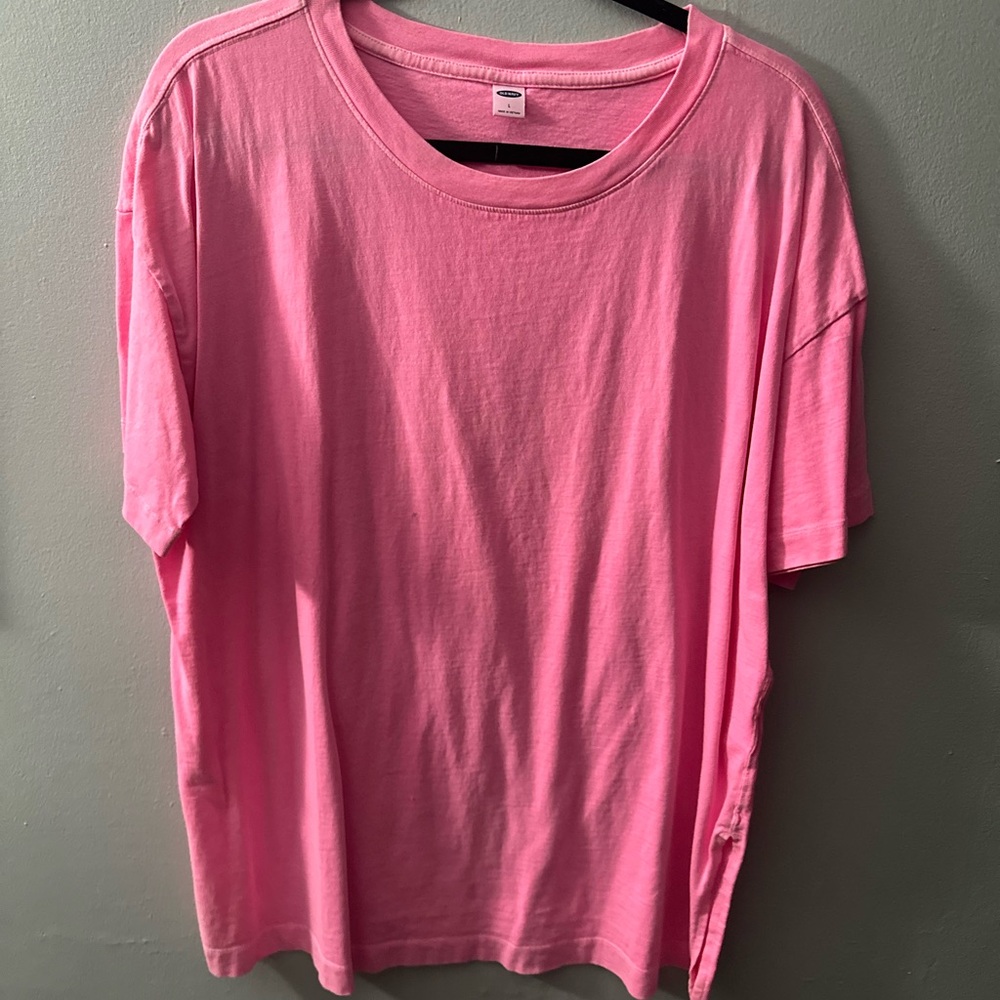 Old Navy Tunic Bright Pink T-Shirt